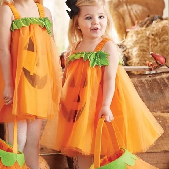 LAST 1! MUD PIE Pumpkin TUTU Tulle Halloween DRESS - Picture 3 of 6